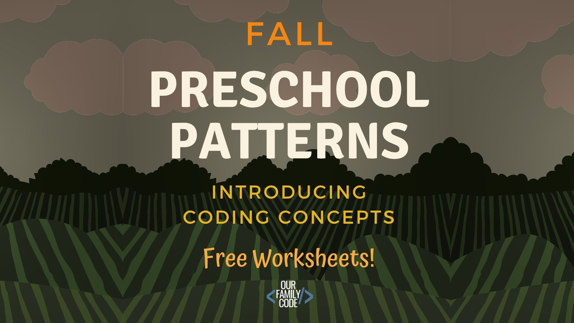 Teach your preschooler how to think like a computer programmer with these preschool Fall pattern worksheets that introduce coding concepts. #teachkidstocode #preschoolmathactivities #preschoolcoding #unpluggedcoding #hourofcode