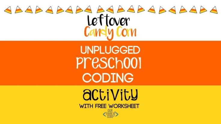 BH FB Leftover candy corn preschool coding activity Learn about molecules, polymers, and chemical reactions with this oozing ogre slime Halloween sensory activity!