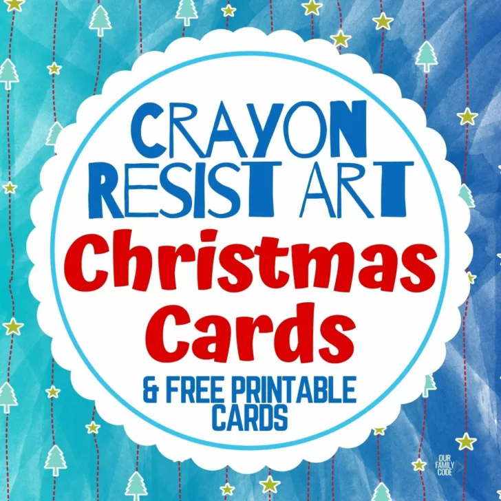 It's the perfect time to make crayon resist Christmas cards! This science + art activity is a great way to incorporate science into the holidays! #Christmascrafts #kidcrafts #kidmadexmas #STEAM #artprojectsforkids
