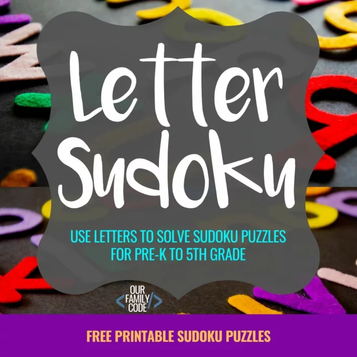 Letter Sudoku Puzzle Logical Reasoning for Kids