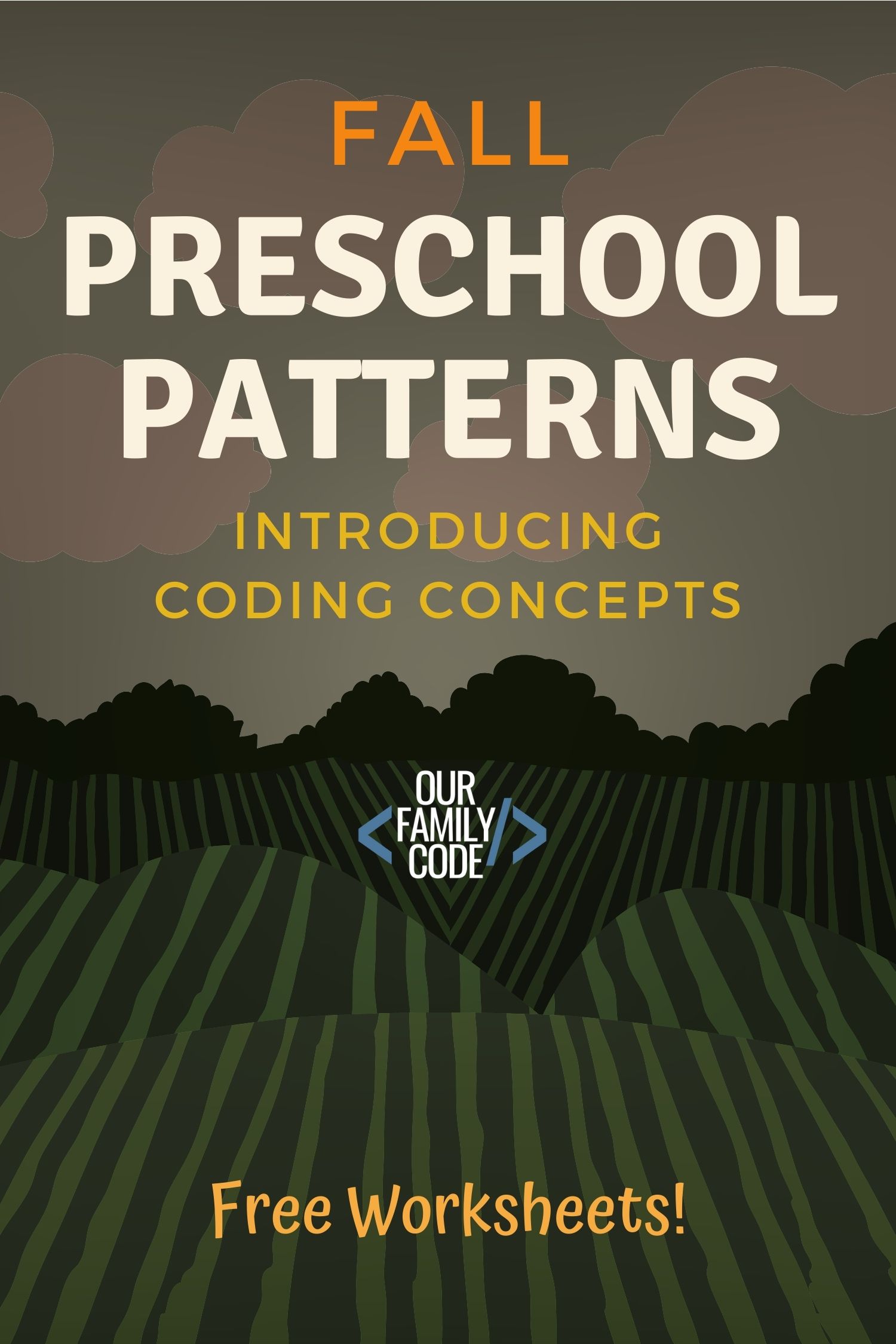 Teach your preschooler how to think like a computer programmer with these preschool Fall pattern worksheets. #teachkidstocode #preschoolmathactivities #preschoolcoding #unpluggedcoding #hourofcode 