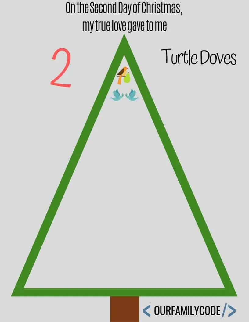 12 Days of Christmas Two Turtle Doves