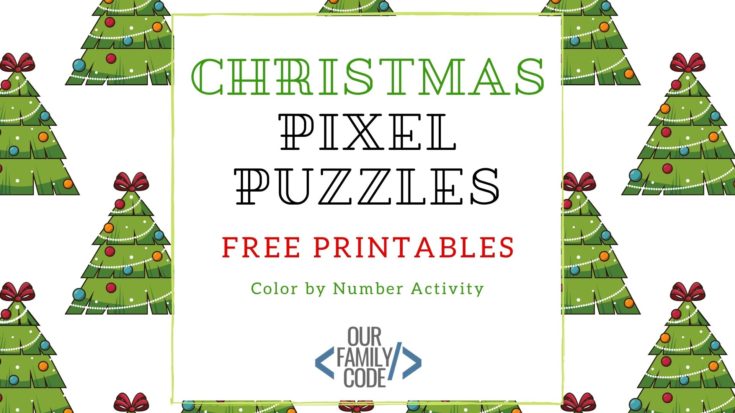 BH FB Christmas Pixel Puzzles Color by number activity This Elf engineer zip line STEAM challenge for Elf on the Shelf is a fun way to add science to the season and learn about potential and kinetic energy!