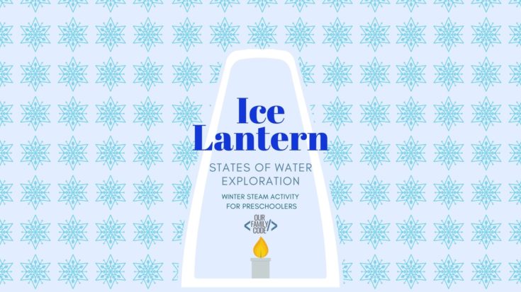 BH FB Ice Lantern States of Water Exploration for Preschoolers Mosaic tiles are a great way to create an invitation to play and create for older kids! Find out what you need to make mosaic snowflakes!