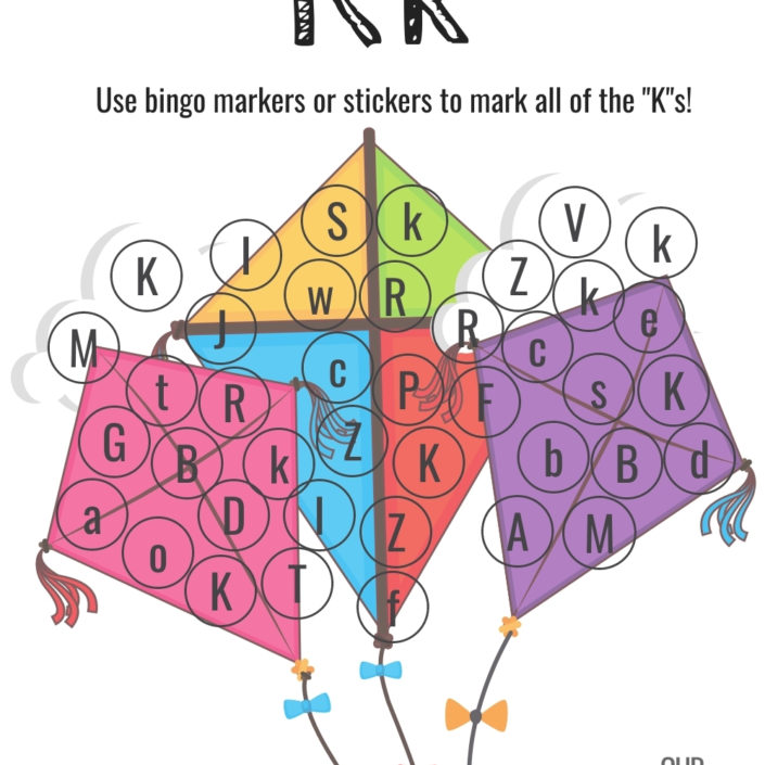 Bingo Markers Free Workbook Letter K