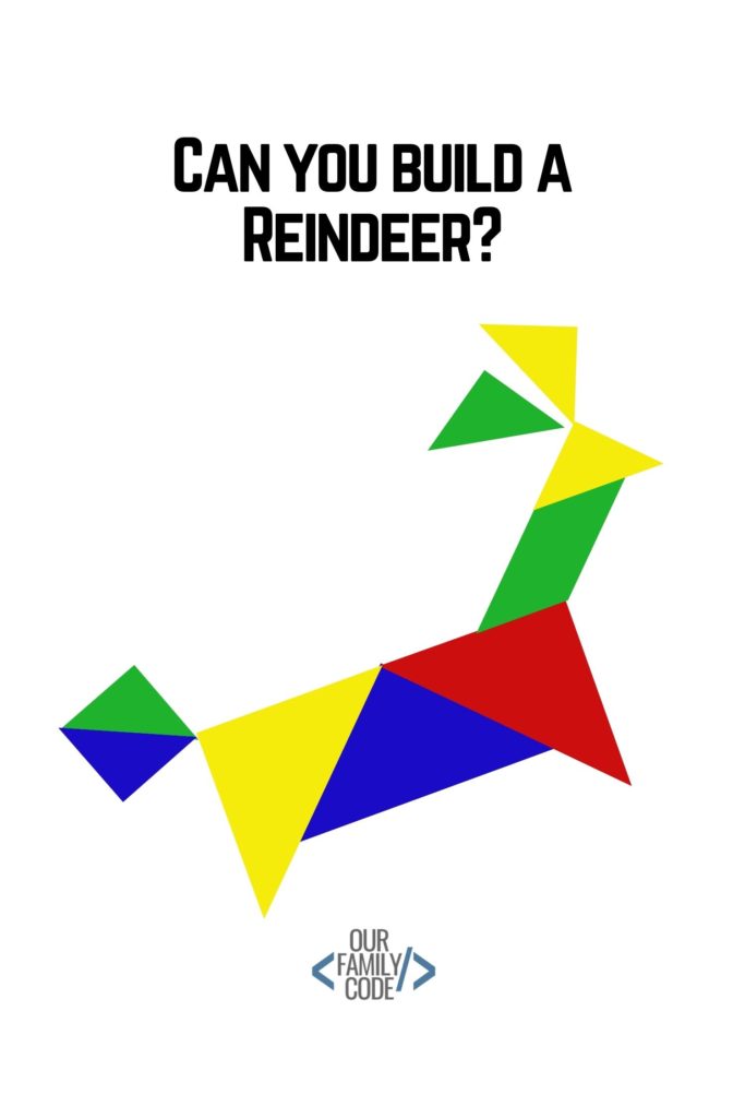 Can You Build a Reindeer Christmas+Tangram