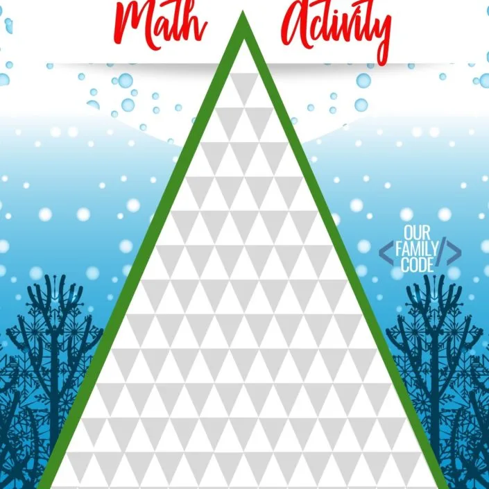 Complete Pascal's triangle and reveal some awesome math patterns with these free Christmas tree Pascal's Triangle worksheets. #mathforkids #Christmasactivities #STEAM #STEM