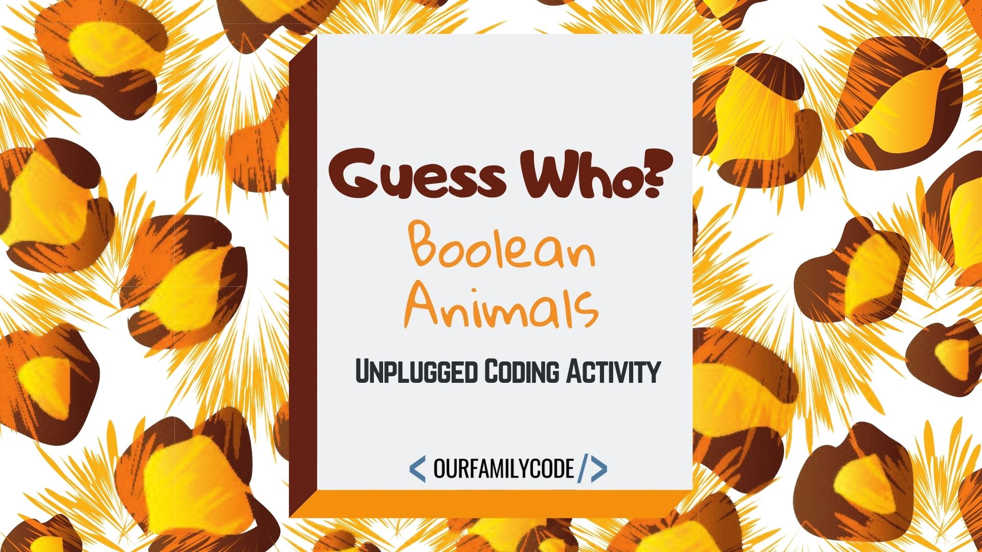 Guess the Animal Boolean Coding Activity - Our Family Code Learn about boolean and comparison operators with this Guess the Animal boolean coding activity based on the classic Guess Who? board game. #teachkidstocode #STEM #STEAM