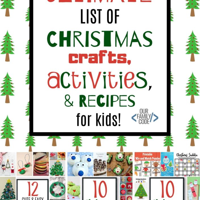 32 Christmas crafts, activities, and recipes for kids! #craftsforkids #Christmasrecipes #Christmas