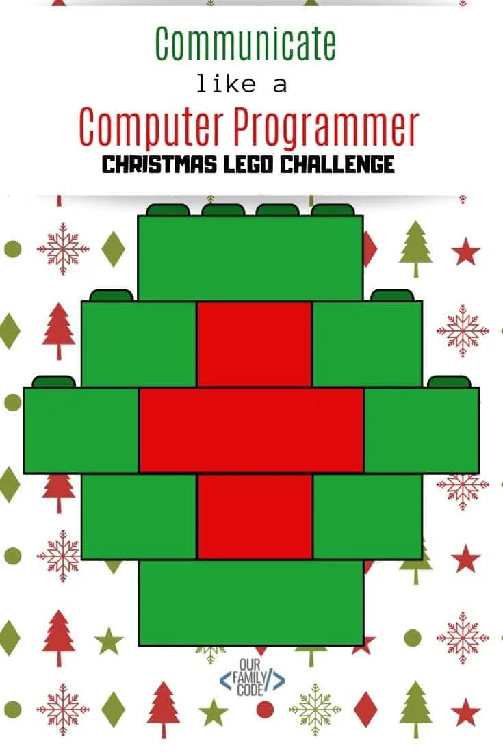 Communicate Like a Programmer with Christmas LEGO Designs #LEGOchallenges #teachkidstocode #kidcoders #STEAM #STEM #freeprintable