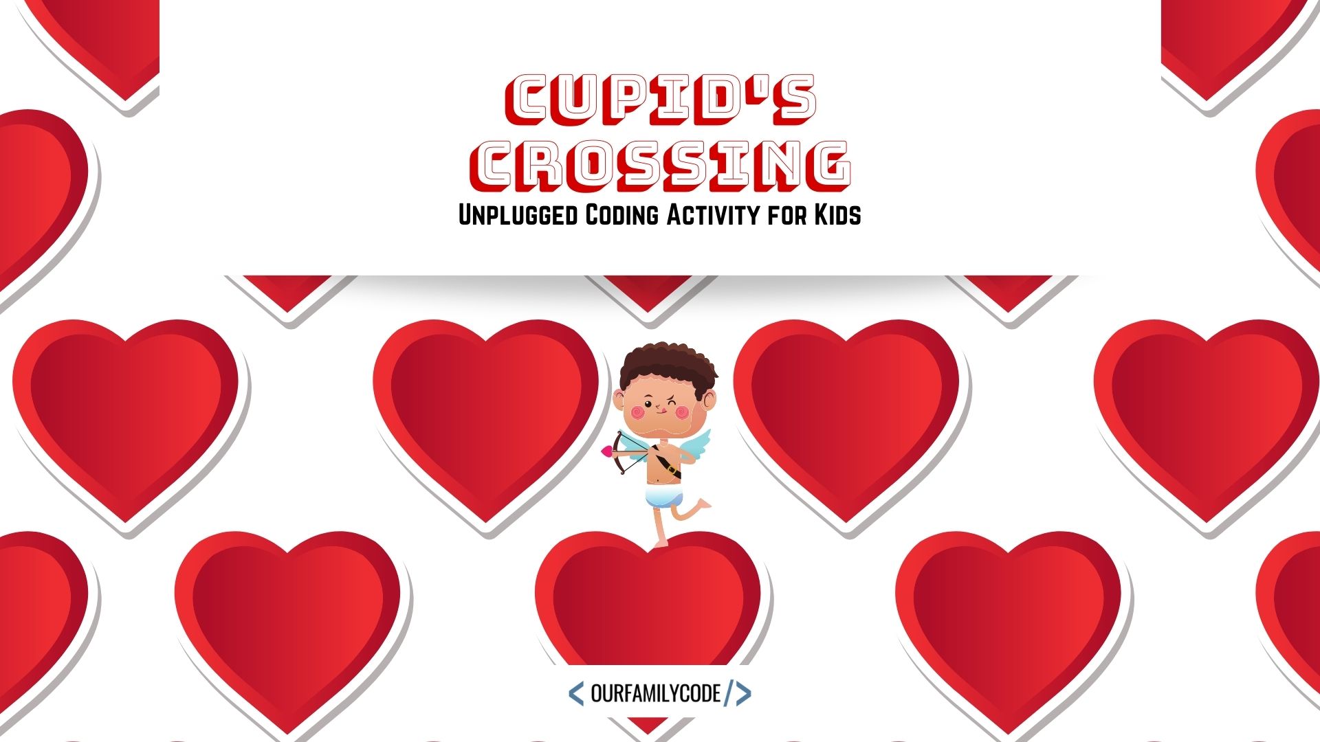 Find the correct sequence to help Cupid make his way through town in this unplugged coding worksheet for kids! #teachkidstocode #freeworksheets #codingactivitiesforkids #STEM #STEAM #unpluggedcoding #hourofcode