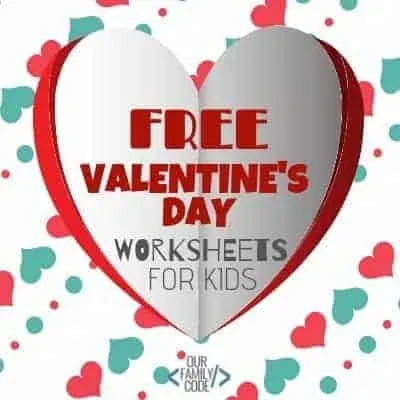 FI Free Valentines Day Worksheets for Kids You’ll love these hands-on science STEAM activities!