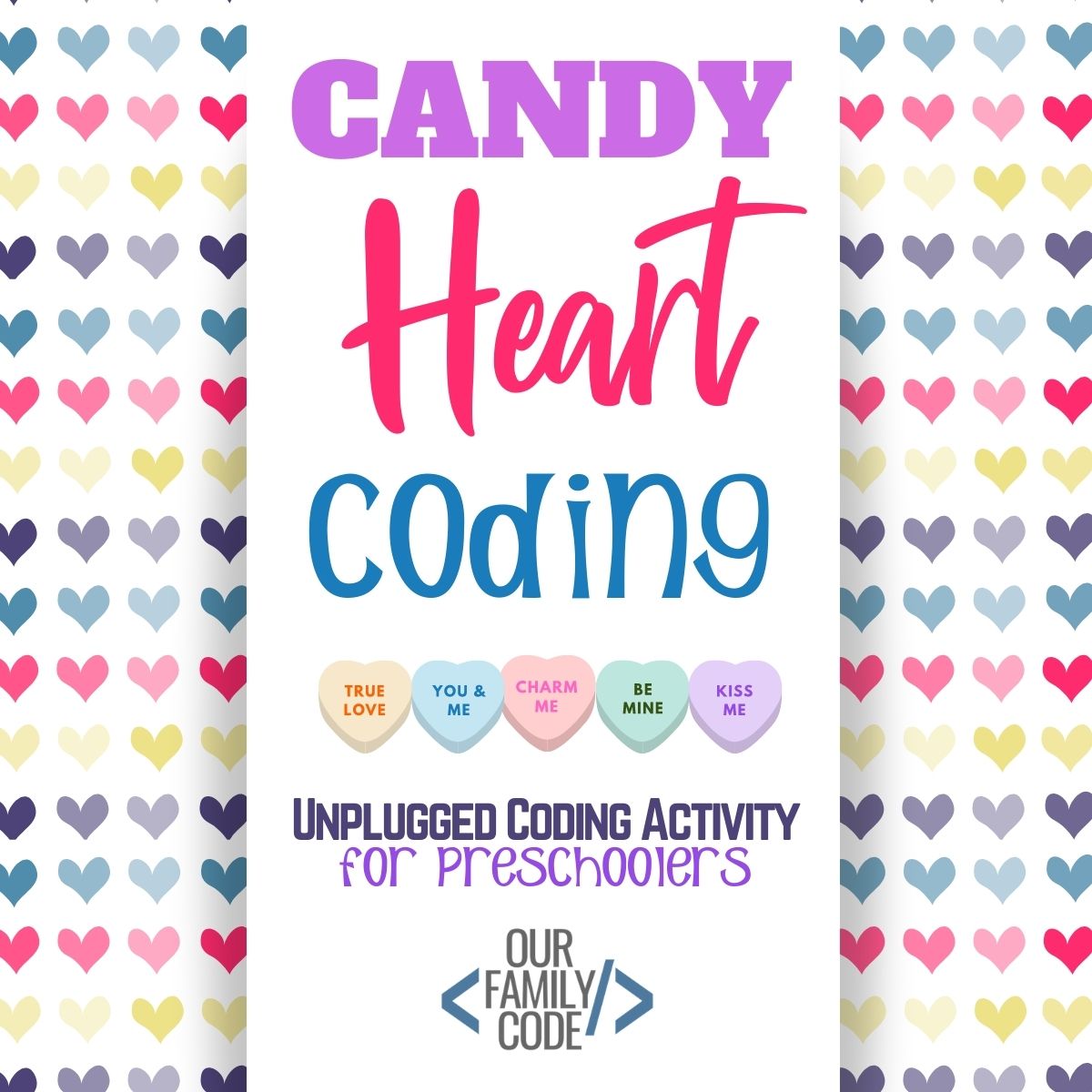 Grab these free preschool unplugged coding worksheet to practice sequencing today and finish writing sequences with Valentine's Day candy hearts! #coding #teachkidstocode #STEAM #STEM #ValentinesDay