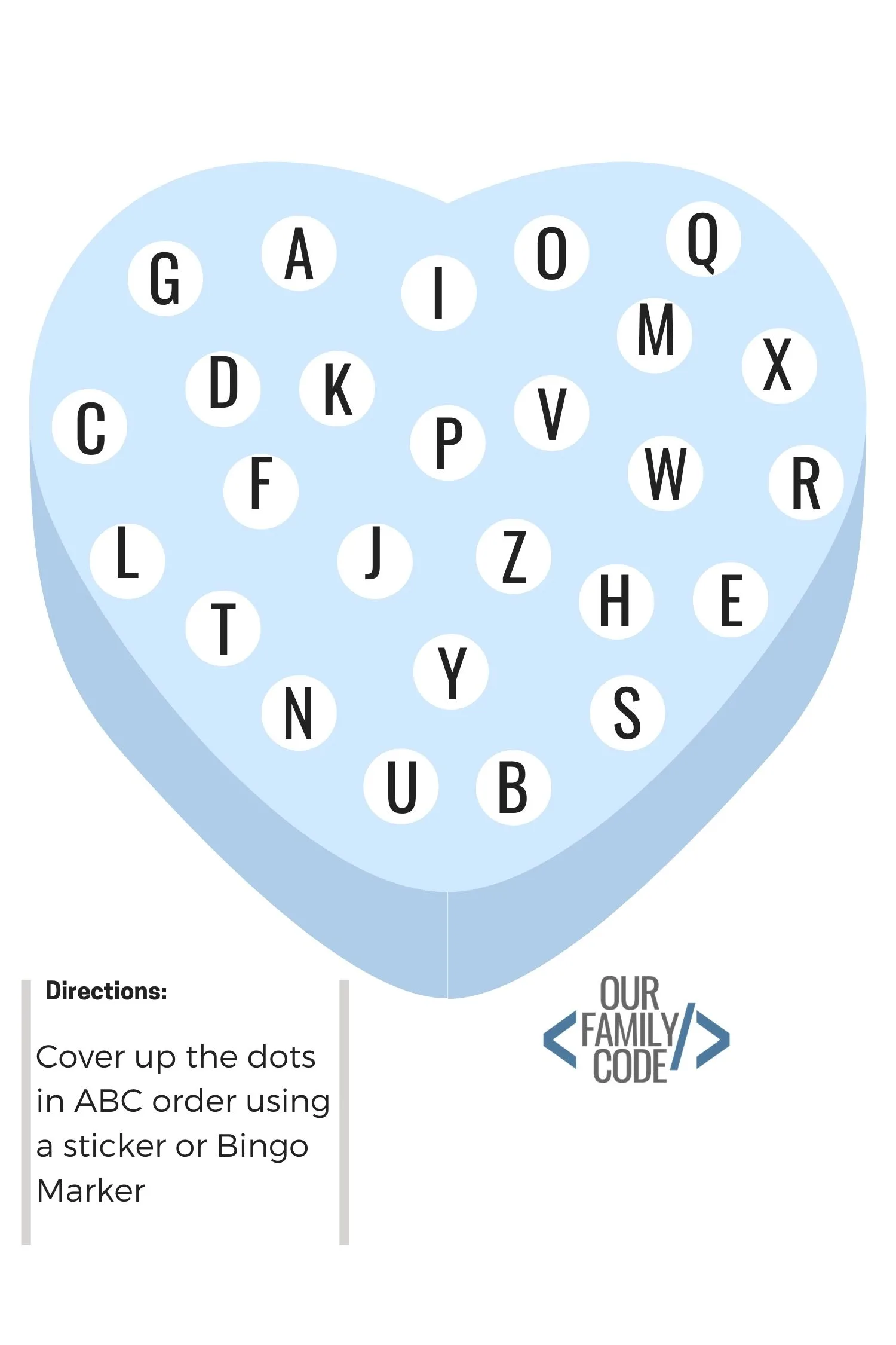 Free Valentine's Day Worksheets for Kids Letter Recognition Bingo Daubers
