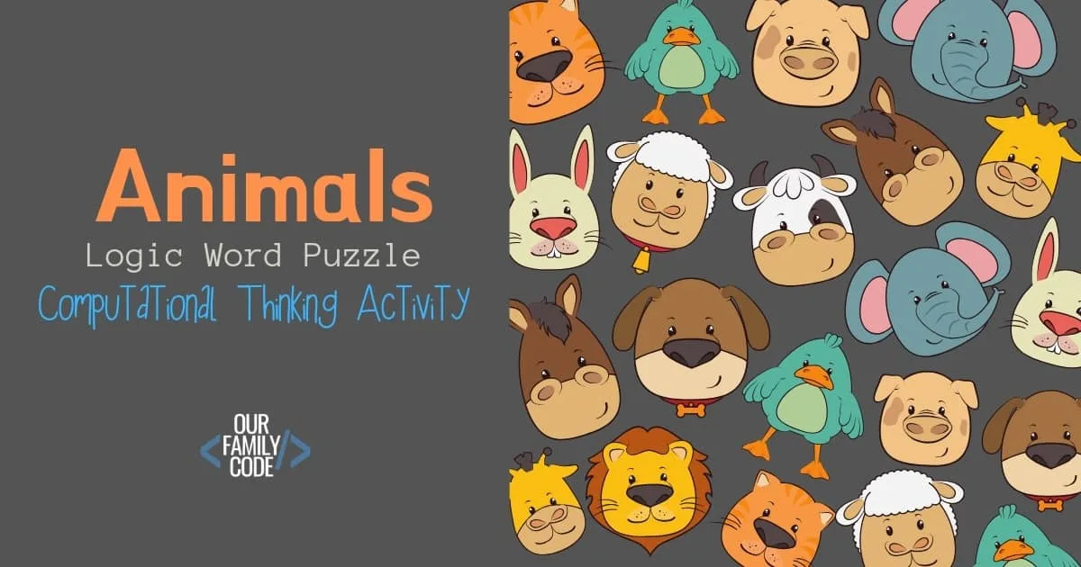 Kids Animal Logical Matching Games Intellectual Problem-Solving