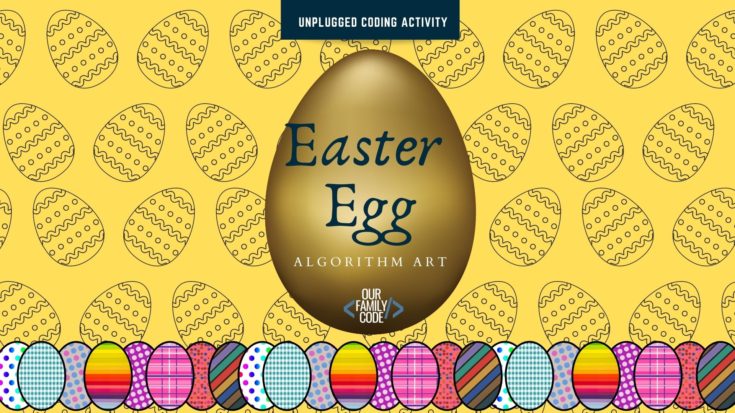 BH FB Easter Egg algorithm art unplugged coding activity Repurpose crayons into beautiful sun catchers from crayon shavings and make Easter Egg sun catchers for Easter and Earth Day!