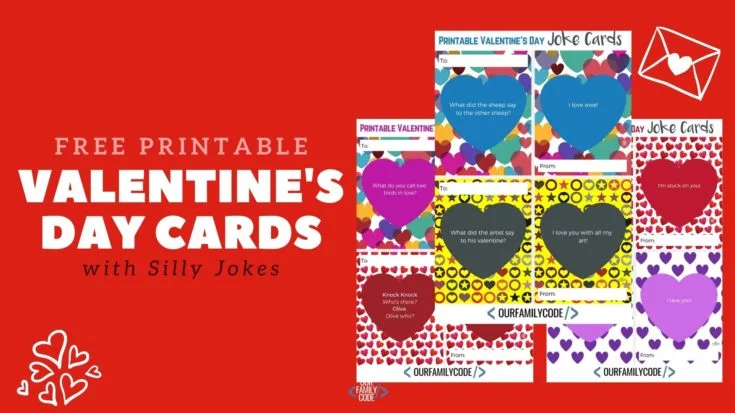 BH FB Free Printable Valentines Day Cards with silly jokes Grab these free preschool candy heart sequences coding worksheets to practice sequencing today and finish writing sequences with Valentine's Day candy hearts!