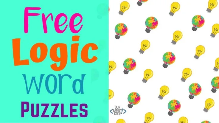 BH FB Free logic word puzzles Work on logical reasoning with this Spring logic word puzzle for kids that encourages computational thinking skills & spatial awareness!