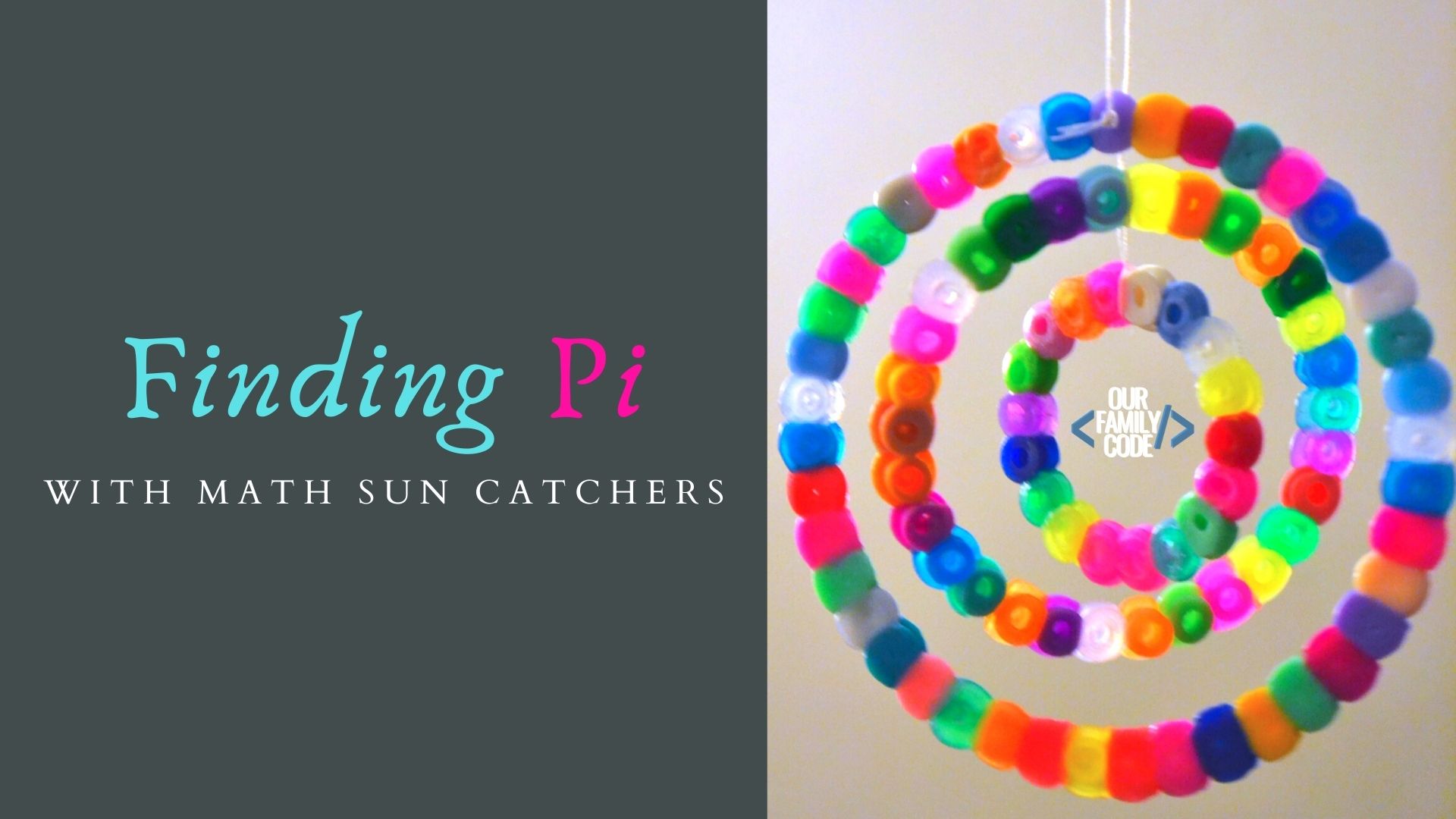 The goal of this activity is to explore the number Pi and prove that it is a mathematical constant by making math sun catchers out of fuse beads for a fun math + art STEAM activity! #STEAM #PiDay #Fibonacci #mathforkids #mathart #craftsforkids #STEM #homeschool