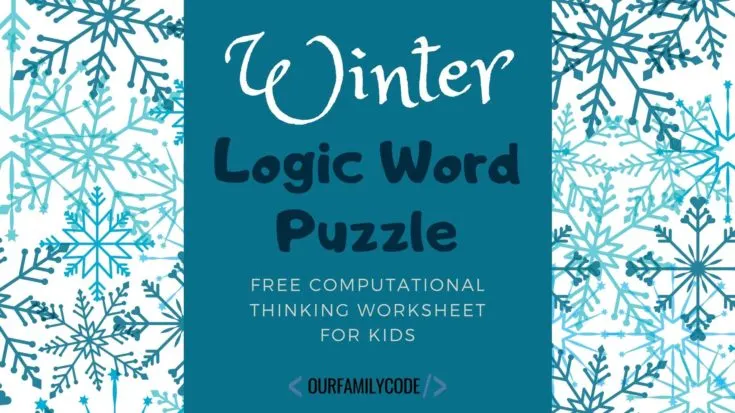 BH FB Winter Logic Word Puzzle This shark logic word puzzle activity is a way for kids to use logical thinking and pattern matching paired with spatial recognition and spelling.