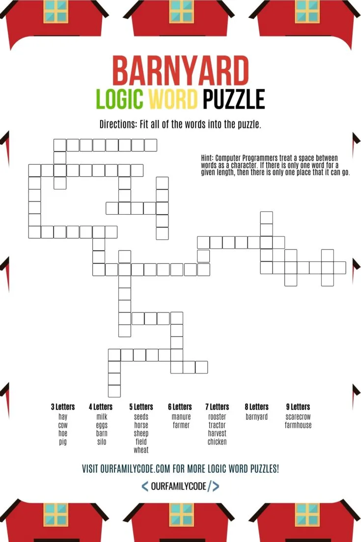 Barnyard Logic Word Puzzle Logical reasoning is the ability to analyze and make predictions about things or explaining why something is the way that it is.