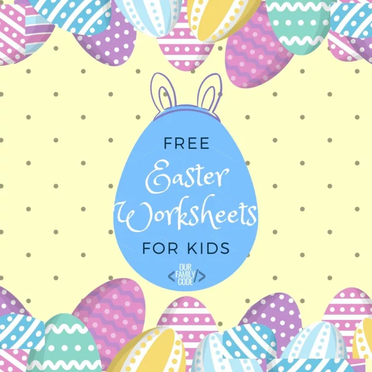 Free Easter worksheets for kids: I-Spy, Number Recognition, Letter Recognition, Less Than or Greater Than Jelly Beans from Our Family Code! #homeschool #totschool #preschool #freekidactivities #freekidprintables #freepreschoolworksheets #springworksheets #Easteractivities #freekidworksheets