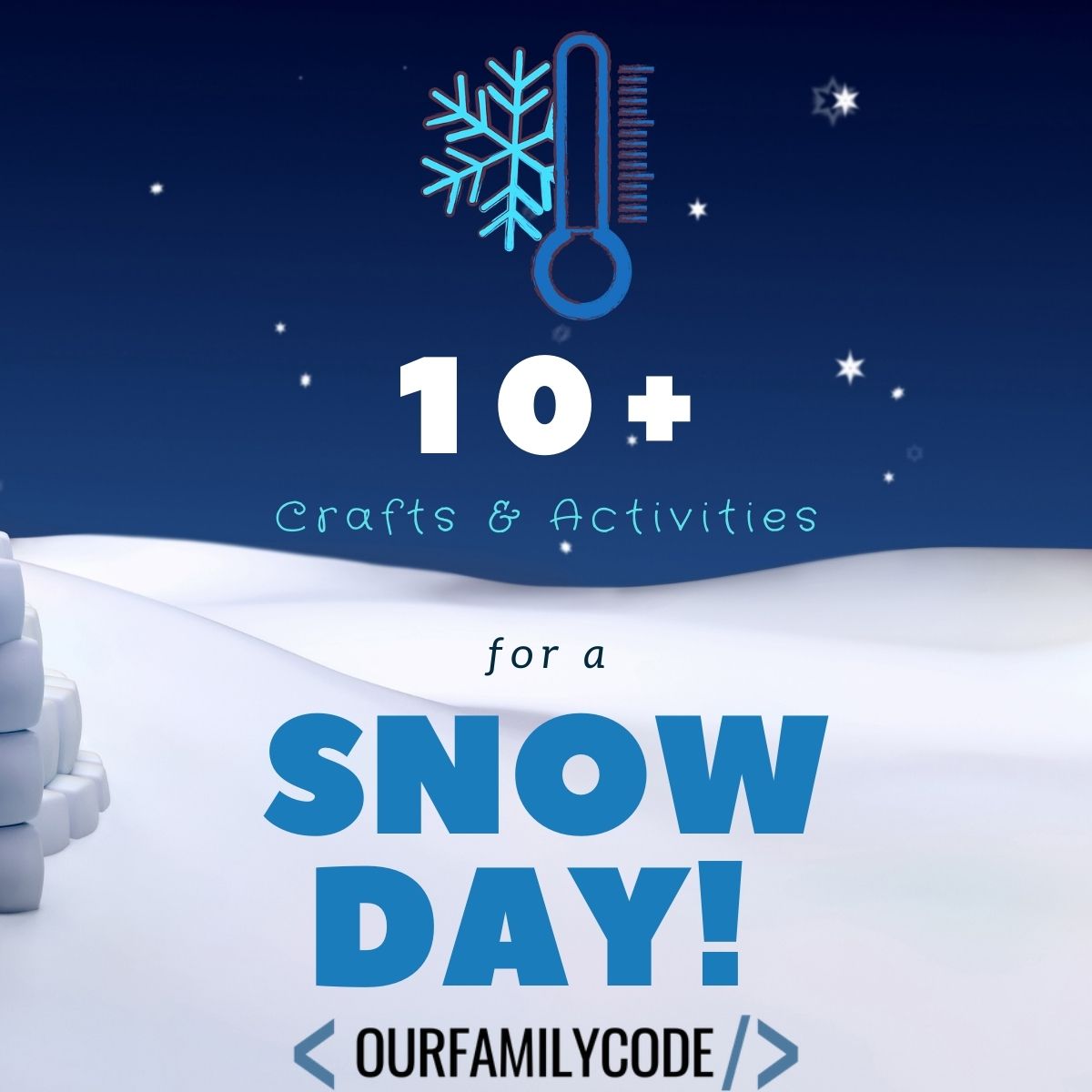 10+ Snow Day Crafts and Activities for Kids! FI snow day crafts activities Check out these great snow day crafts for kids and winter activities to keep the kids warm and entertained this winter season while also keeping your sanity! #kidscrafts #snowday #homeschool #toddleractivities