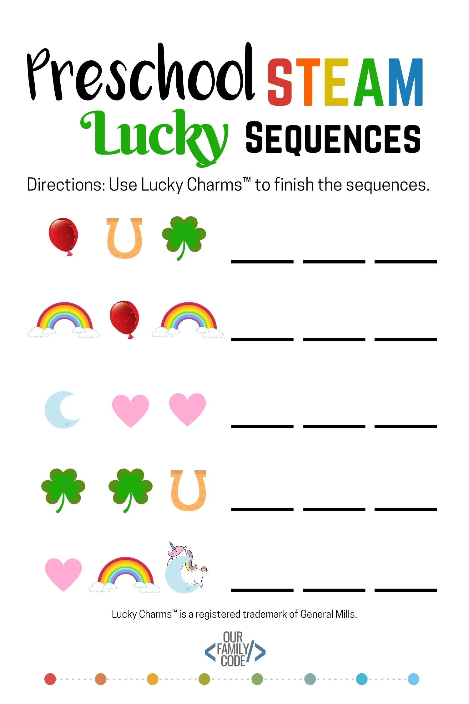 st. patrick's day coding worksheet