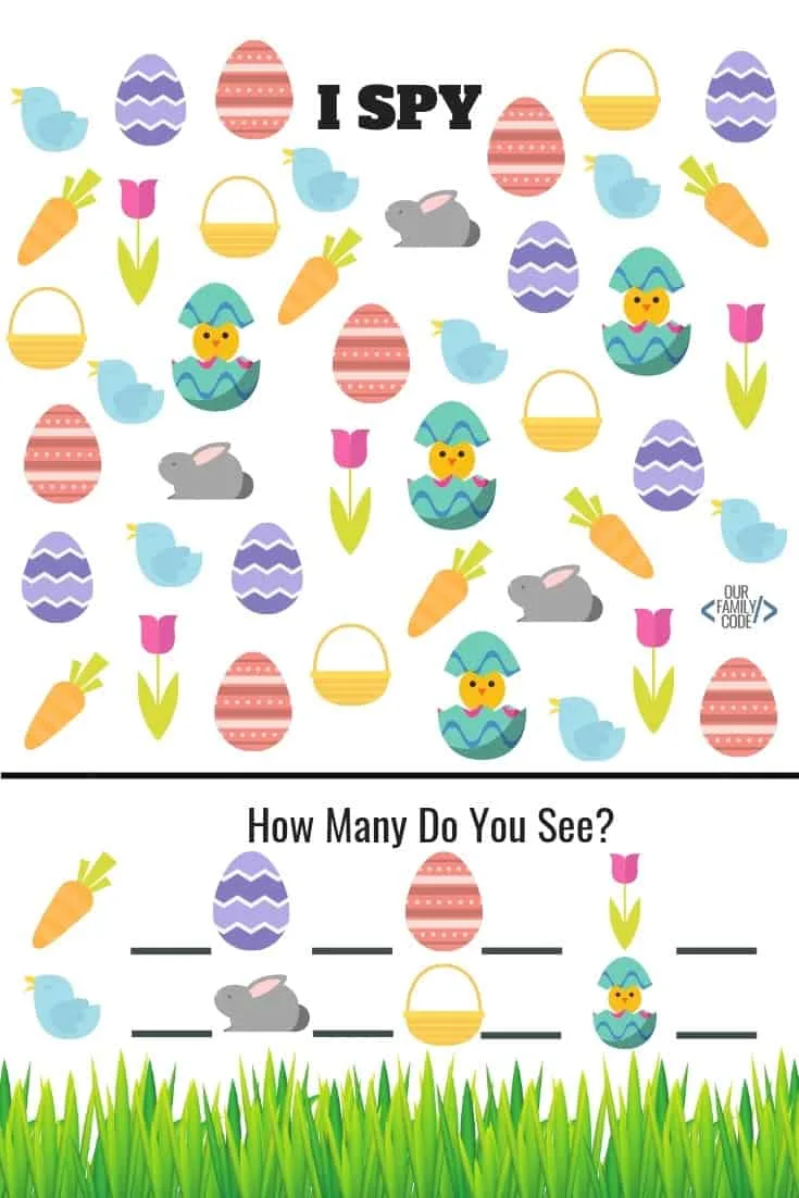 Free Easter Worksheet Activities for Kids I-Spy