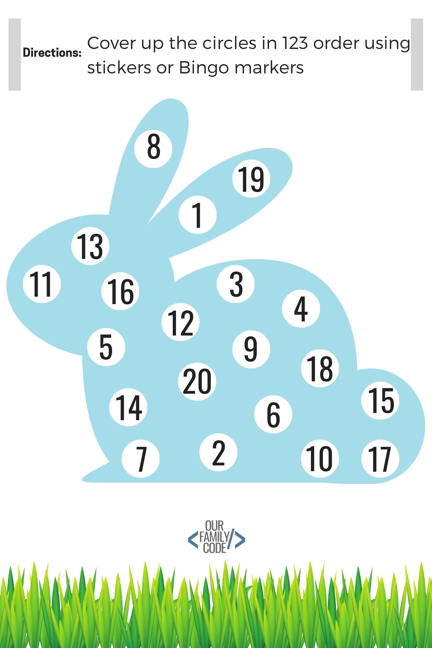 Free Easter Worksheet Activities for Kids Number Recognition