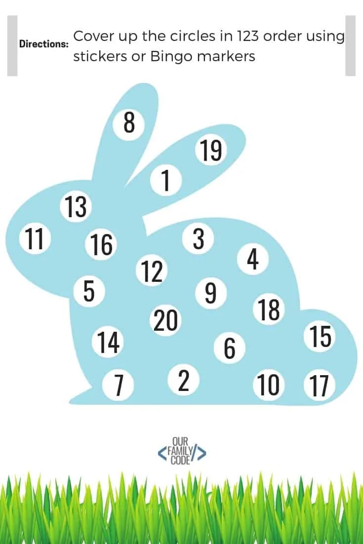 Free Easter Worksheet Activities for Kids Number Recognition