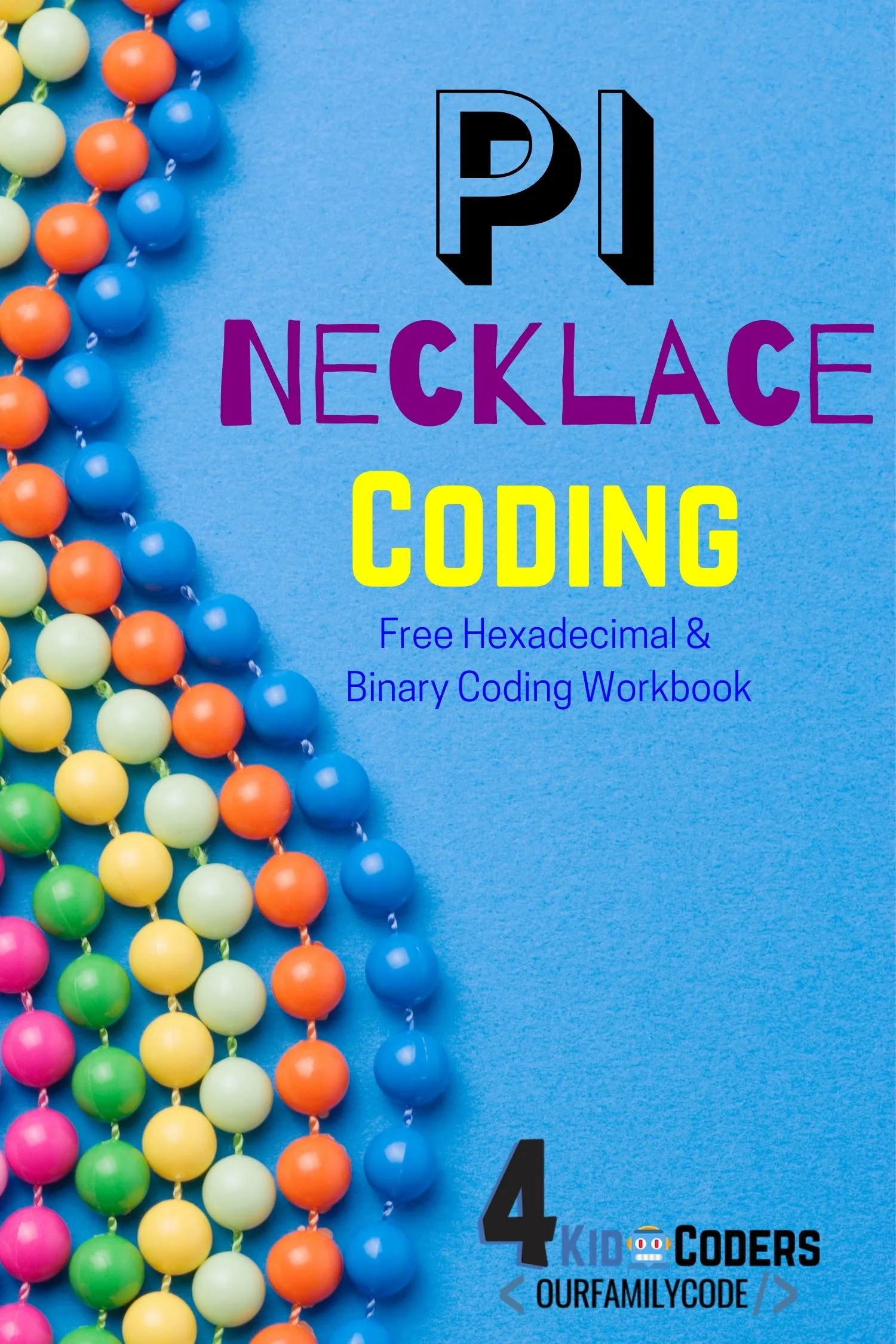 This Pi Necklace coding activity is the perfect combination of math, binary, and hexadecimal coding for upper elementary and middle school students.  #PiDay #mathactivities #STEAM #teachkidstocode #unpluggedcoding #codingforkids