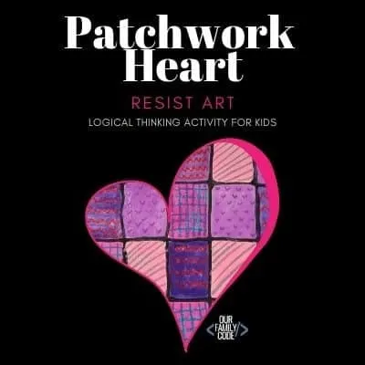 FI Patchwork Heart Resist+Art Logical+Thinking+Activity+for+Kids