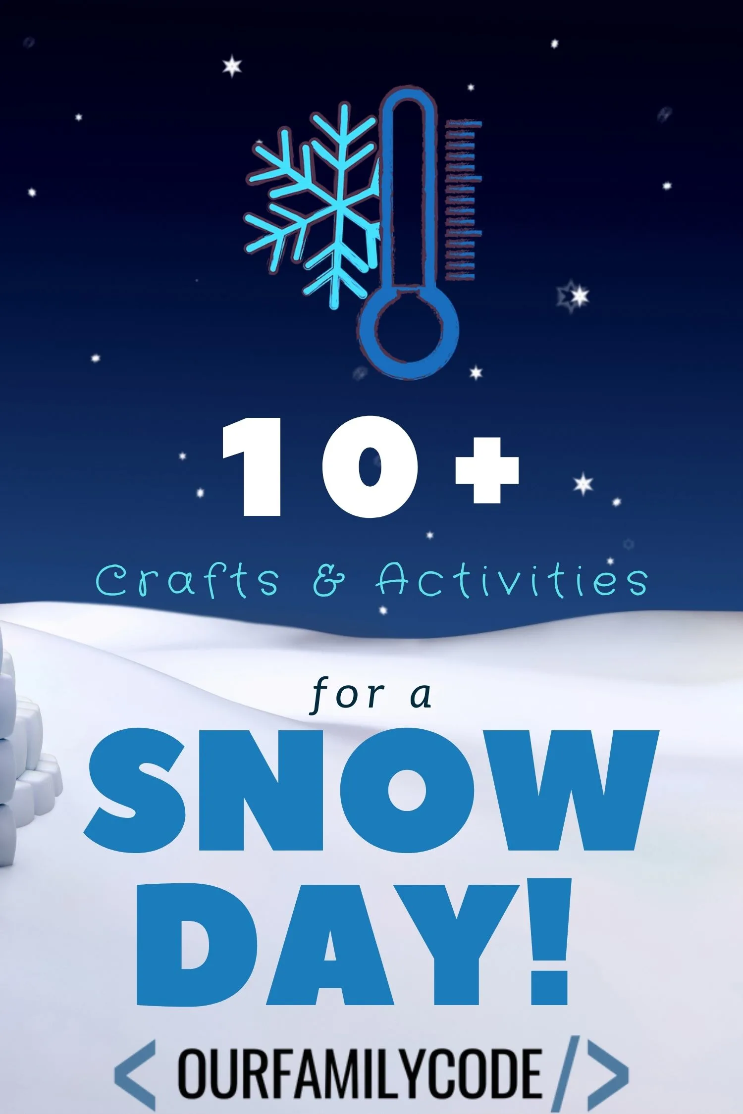 Check out these great snow day crafts for kids and winter activities to keep the kids warm and entertained this winter season while also keeping your sanity! #kidscrafts #snowday #homeschool #toddleractivities