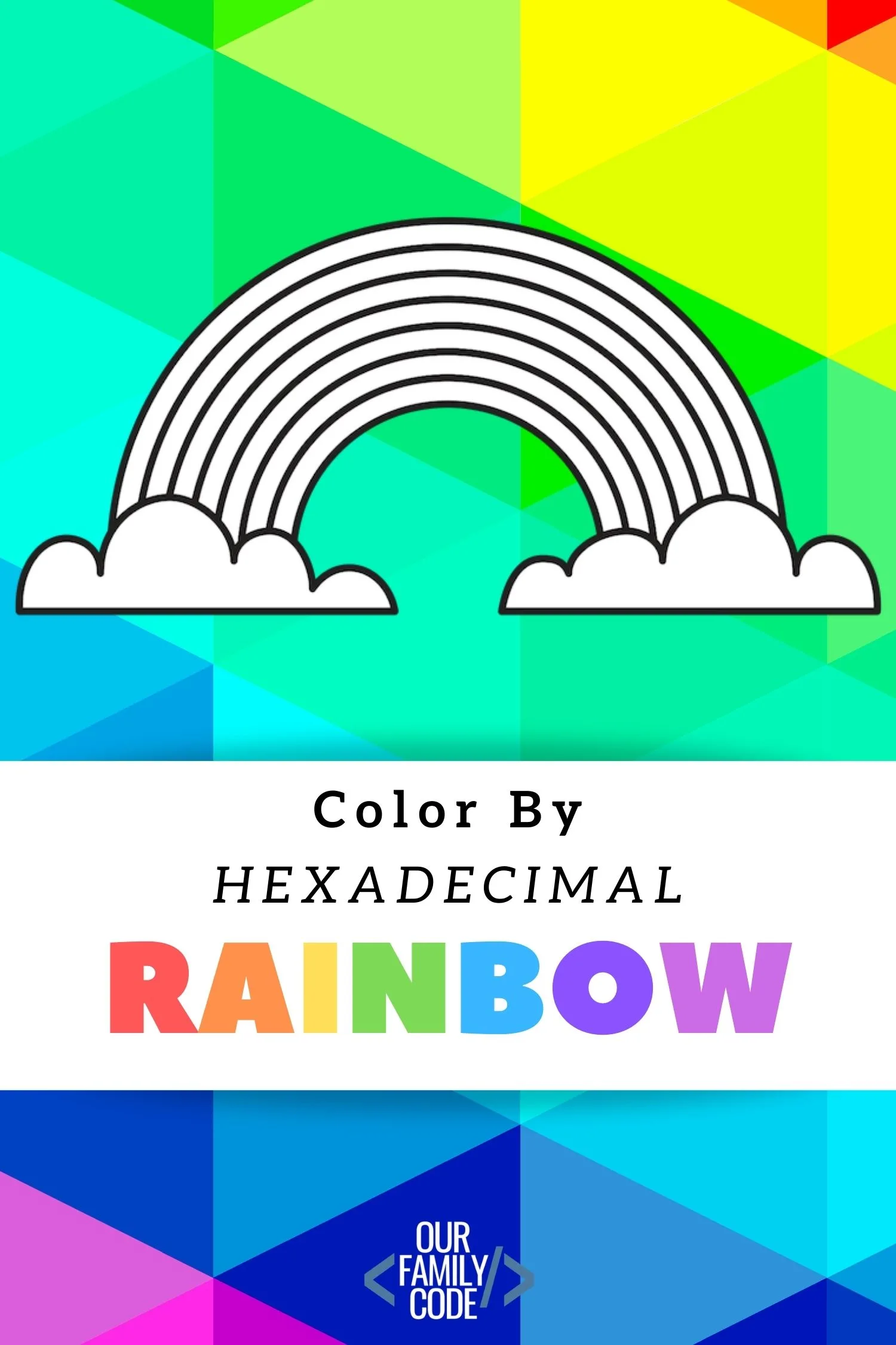 This Color by Hexadecimal Rainbow worksheet is a great first hexadecimal worksheet to introduce HTML color coding and other basic coding skills! #teachkidstocode #STEAM #STEM #coding #colorbynumber #colorbyhexadecimal