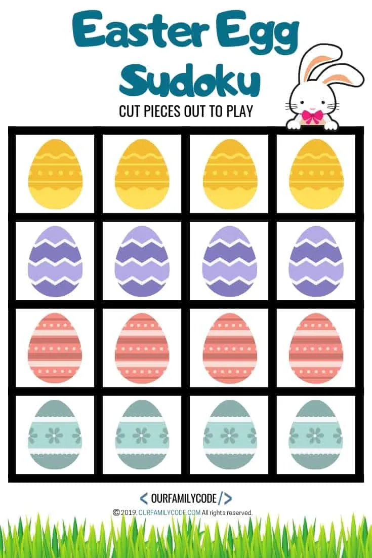 This Easter Egg Sudoku activity is a way to introduce kids as young as preschool to the rules and the use of logical reasoning to solve a problem. #STEAM #STEM #teachkidstocode #computationalthinking #algorithms #logicalreasoning #homeschool #sudokuforkids