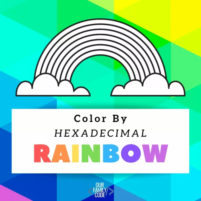 Color by Hexadecimal Rainbow Coding Activity