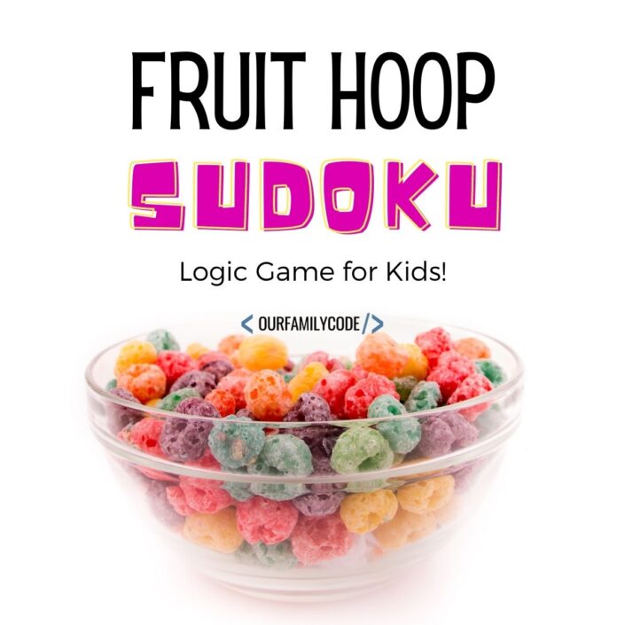 Fruit Hoop Summer Sudoku Logic Puzzle for Kids
