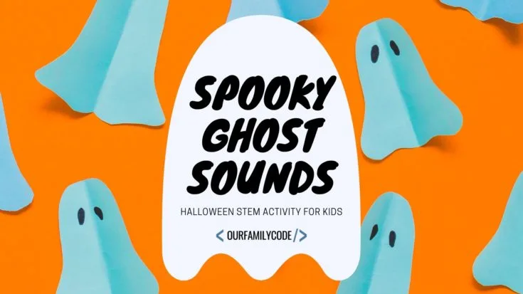 BH FB spooky ghost sounds halloween stem activity for kids This cool exploding baggie experiment for kids uses a chemical reaction using baking soda and vinegar that will make a ghost baggie explode!