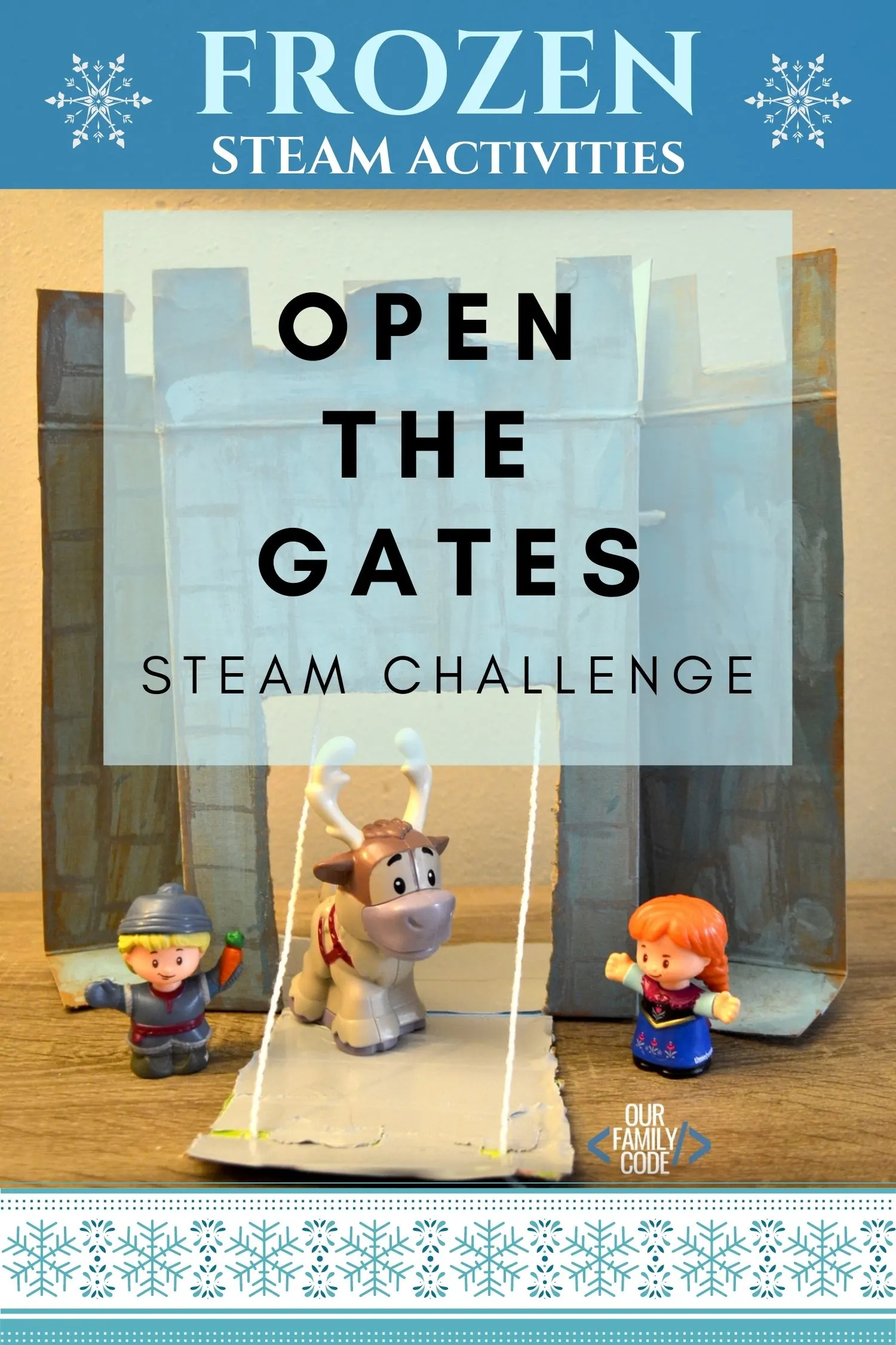 Frozen steam activities drawbridge steam challenge open the gates