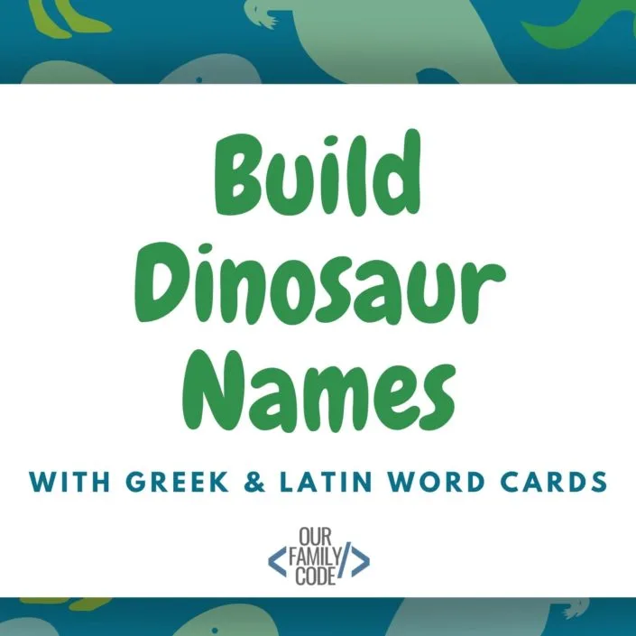 build dinosaur names with greek and latin word cards This Magic Tree House activity explores dinosaur names by breaking them down into the latin and greek words that are used to form them.