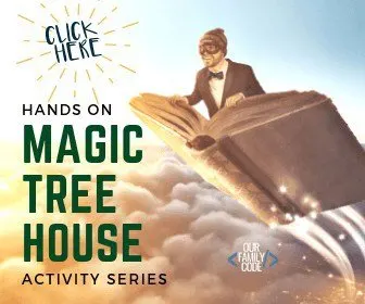 A picture of Magic Tree House series advertisement.