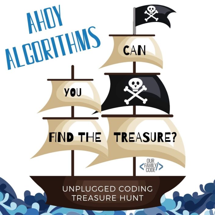 Pirate Treasure Hunt Unplugged Coding Worksheet