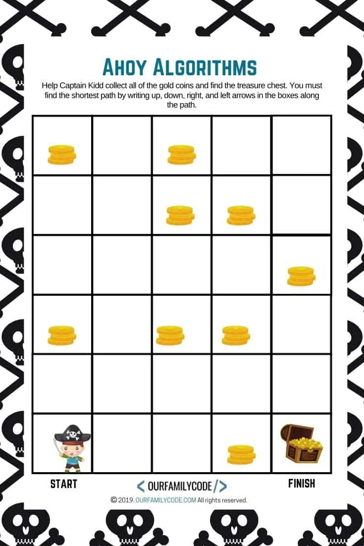 ahoy algorithms magic tree house treasure hunt unplugged coding sequence activity