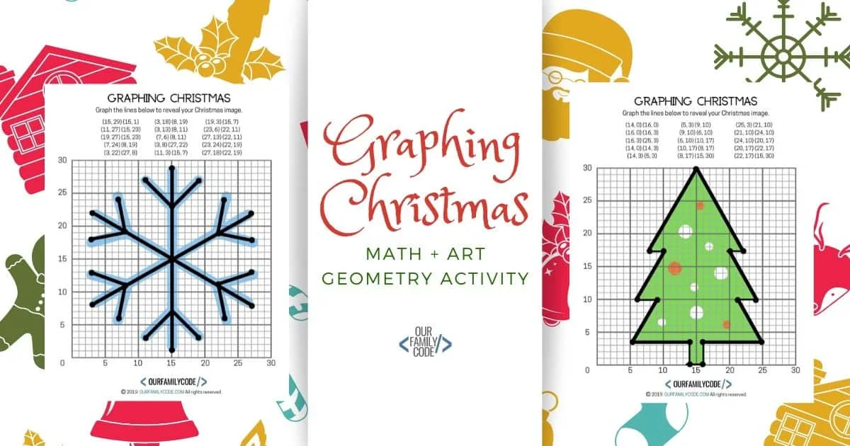 graphing christmas coordinates math art activity our family code