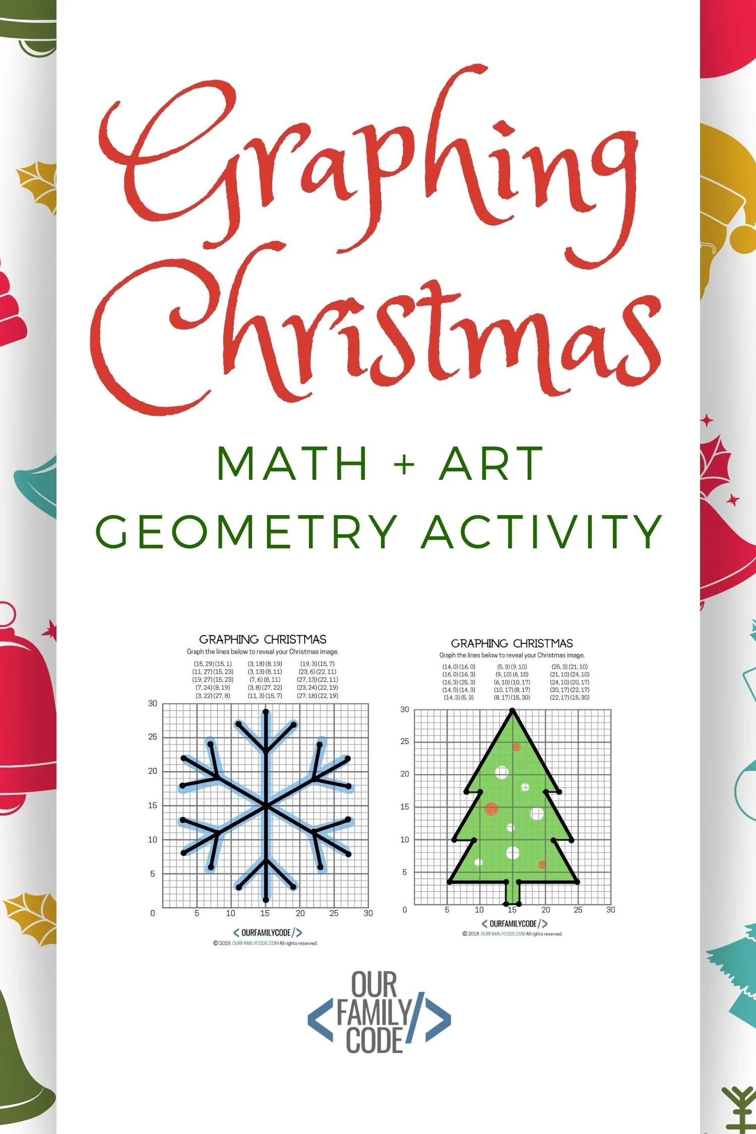 graphing Christmas coordinate plane graphing activity
