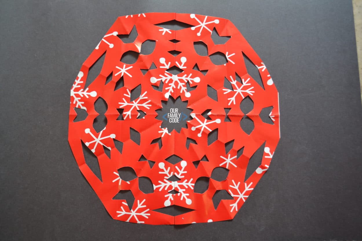 math art frozen snowflake symmetry stencil resist art
