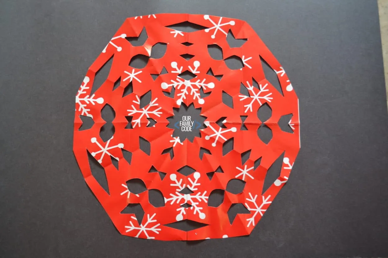 math art frozen snowflake symmetry stencil resist art