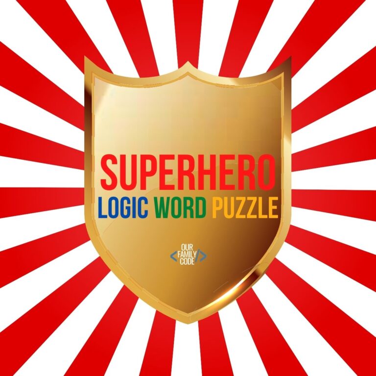 FI superhero logic word puzzle computational thinking