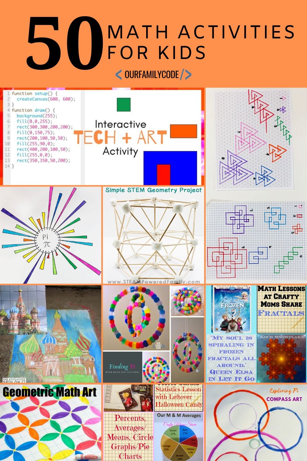 A picture of a collage of math activities for kids.